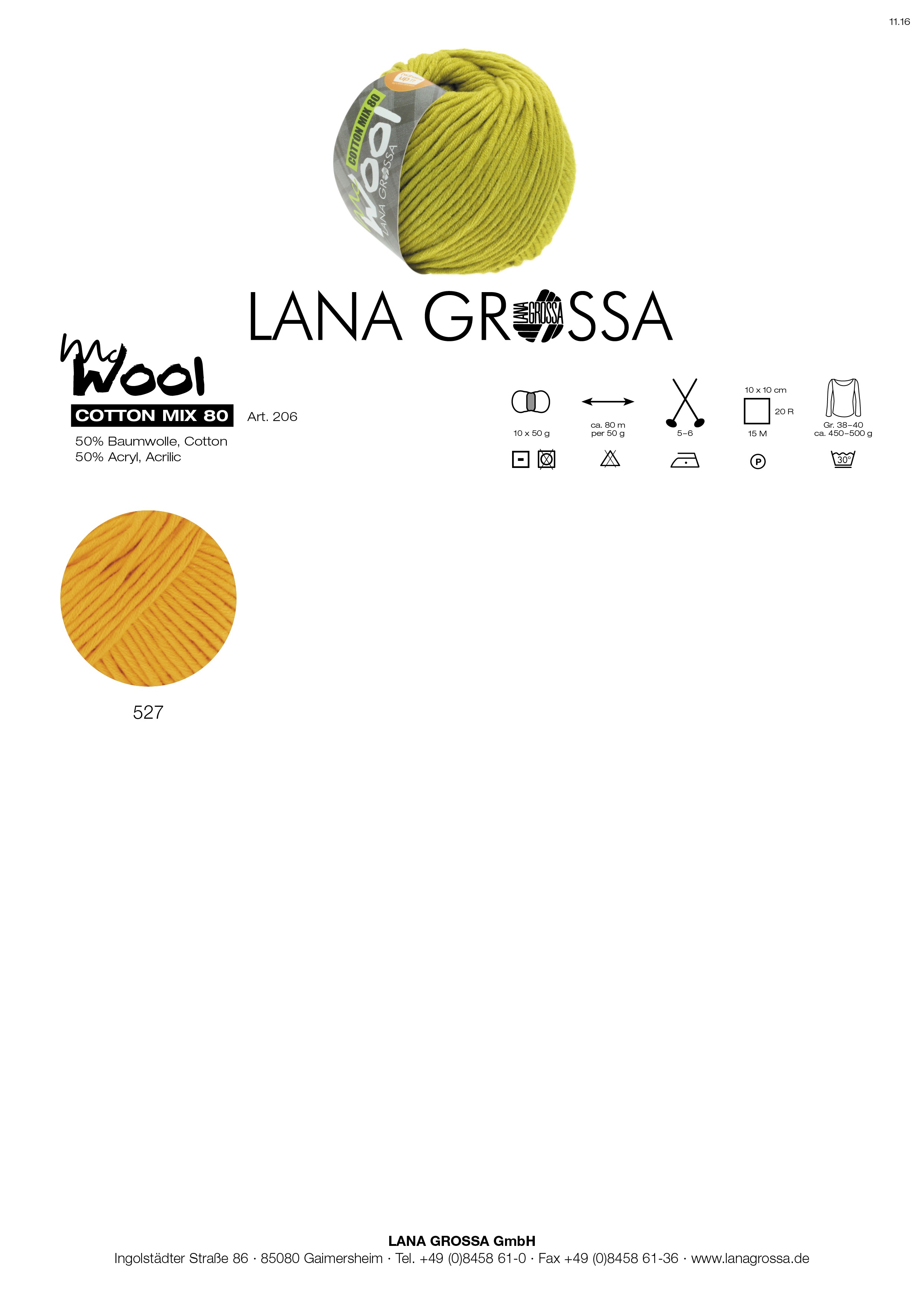 Artikelbild 5 des Artikels “Lana Grossa COTTON MIX 80 “
