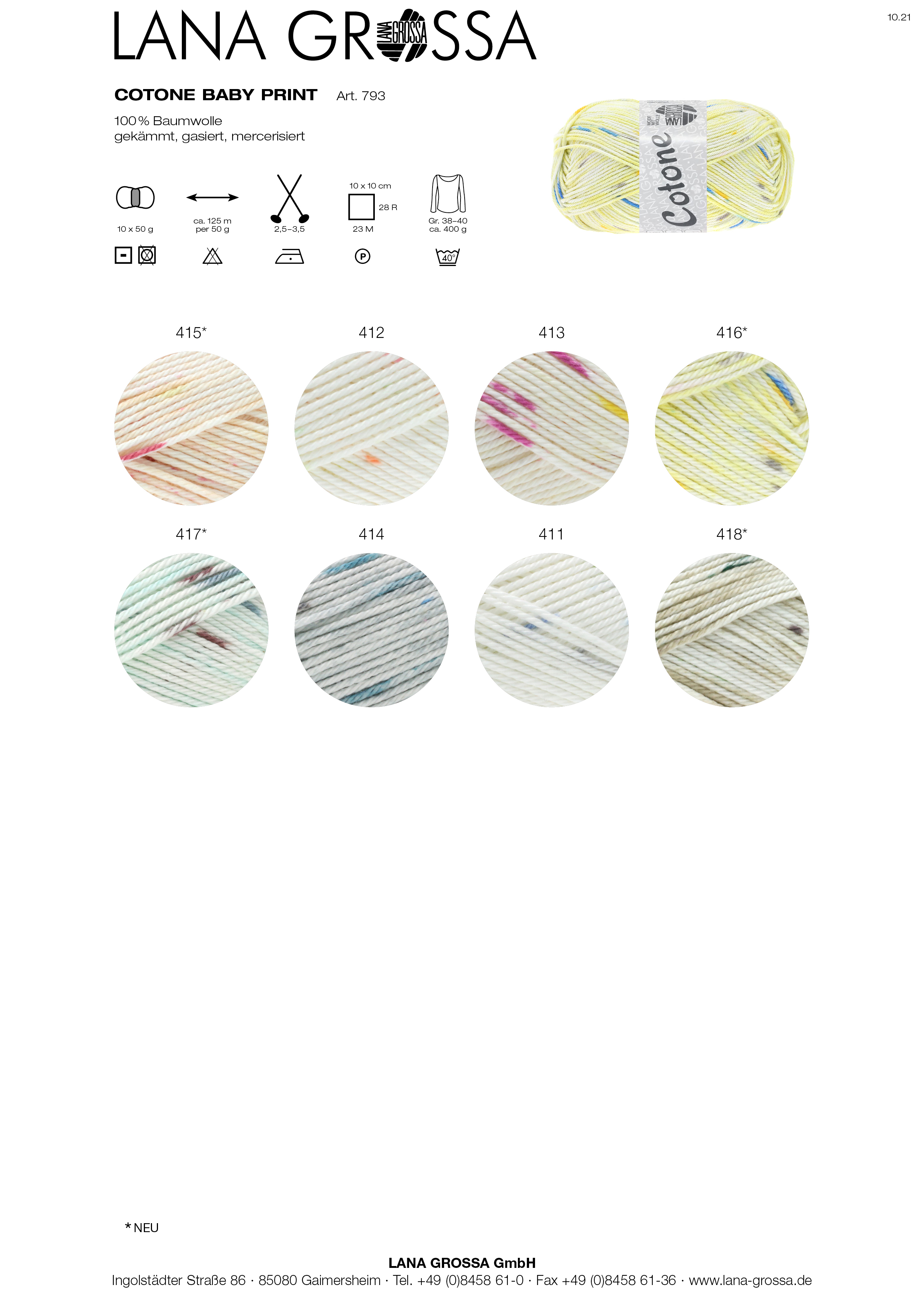 Artikelbild 5 des Artikels “Lana Grossa Cotone print/spray/mouline “