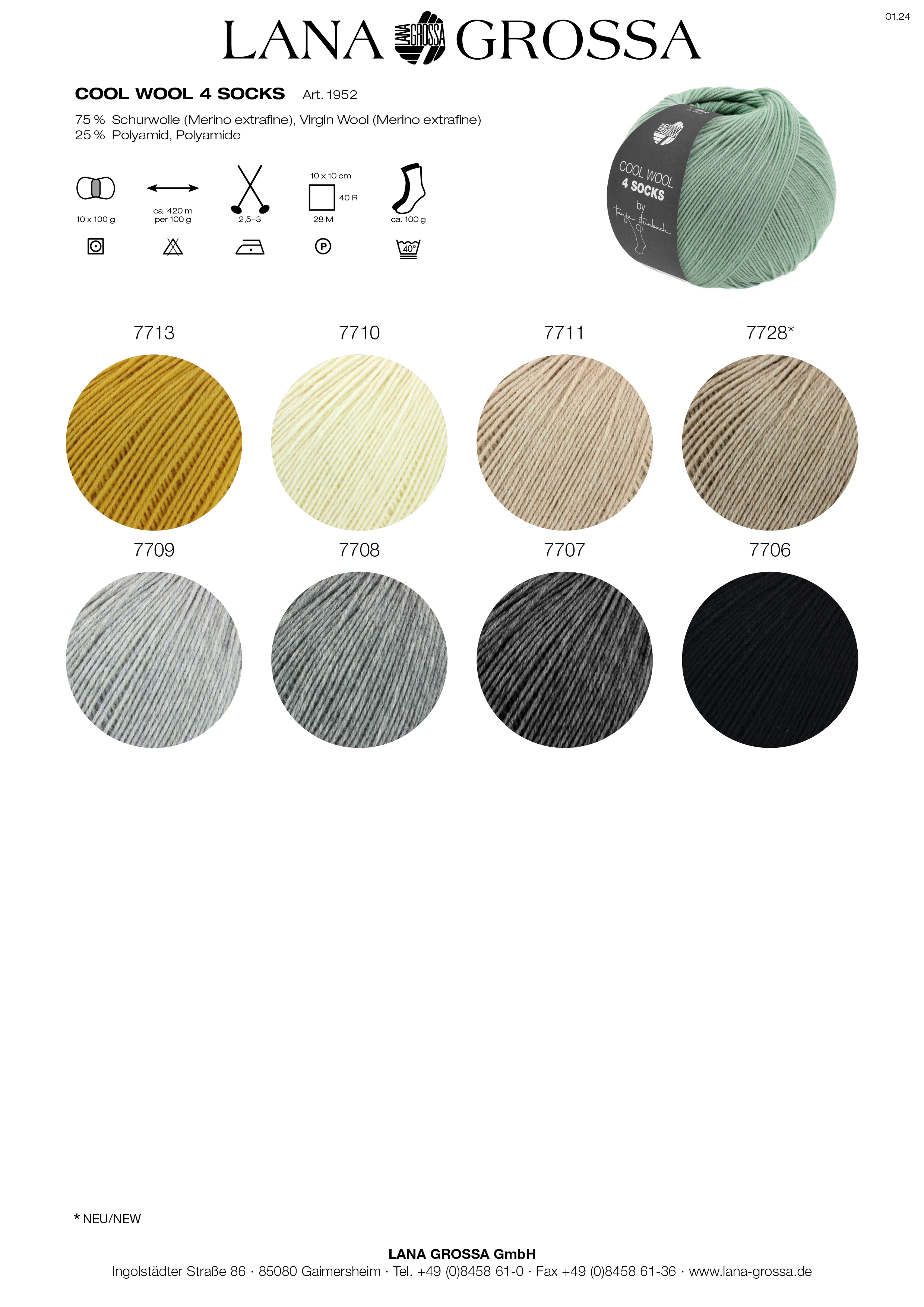 Artikelbild 5 des Artikels “Lana Grossa Cool Wool 4 Socks “