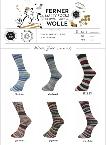 Artikelbild 5 des Artikels “Ferner Mally Socks 6-fach Weihnachtsedition bis 2024 “