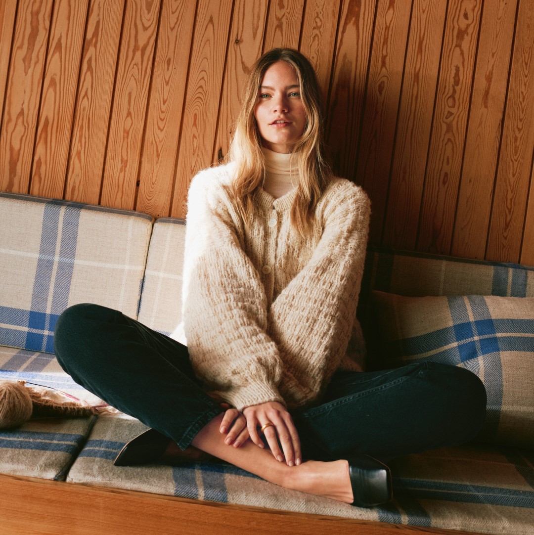 Artikelbild 6 des Artikels “Cardigan im Würfelmuster aus Natural Alpaca Pelo “