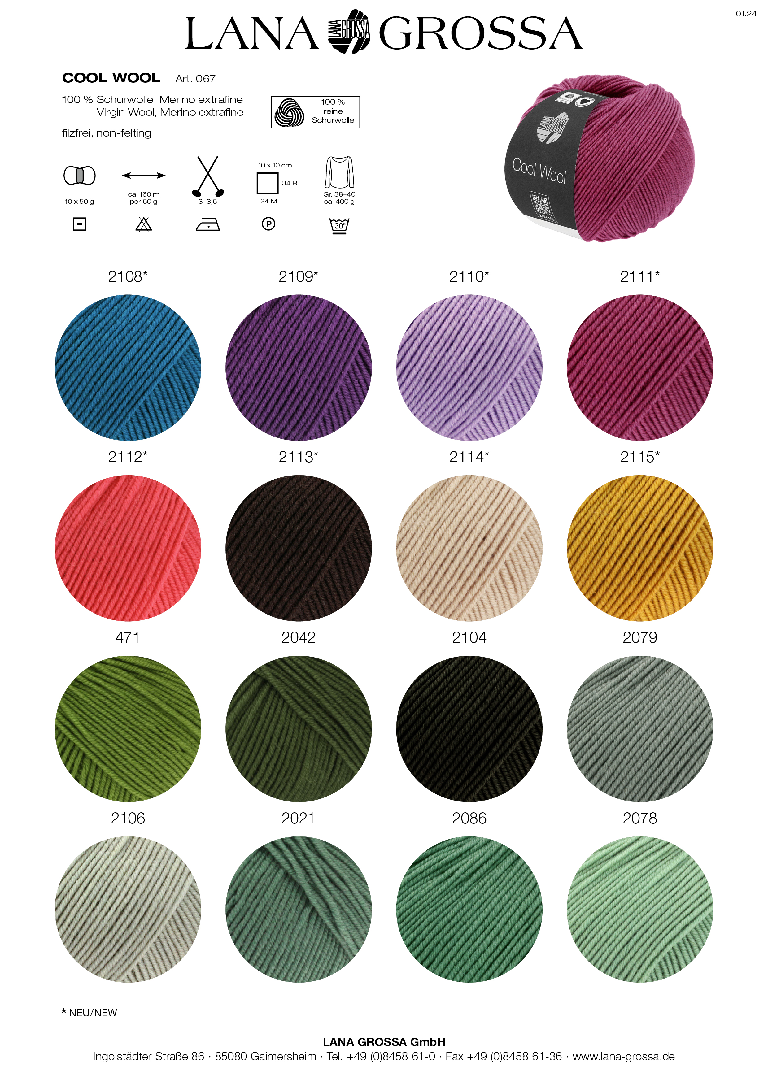 Artikelbild 7 des Artikels “Lana Grossa Cool Wool Uni/Mélange “