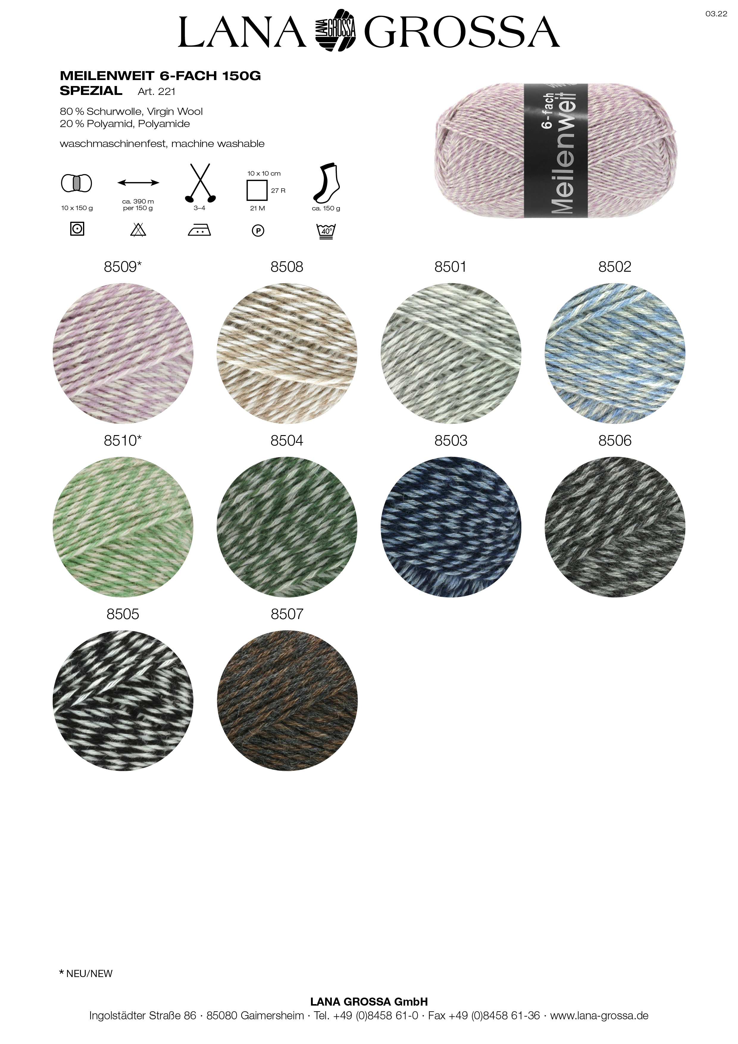 Artikelbild 8 des Artikels “MEILENWEIT 6-fach 150g SPEZIAL print “