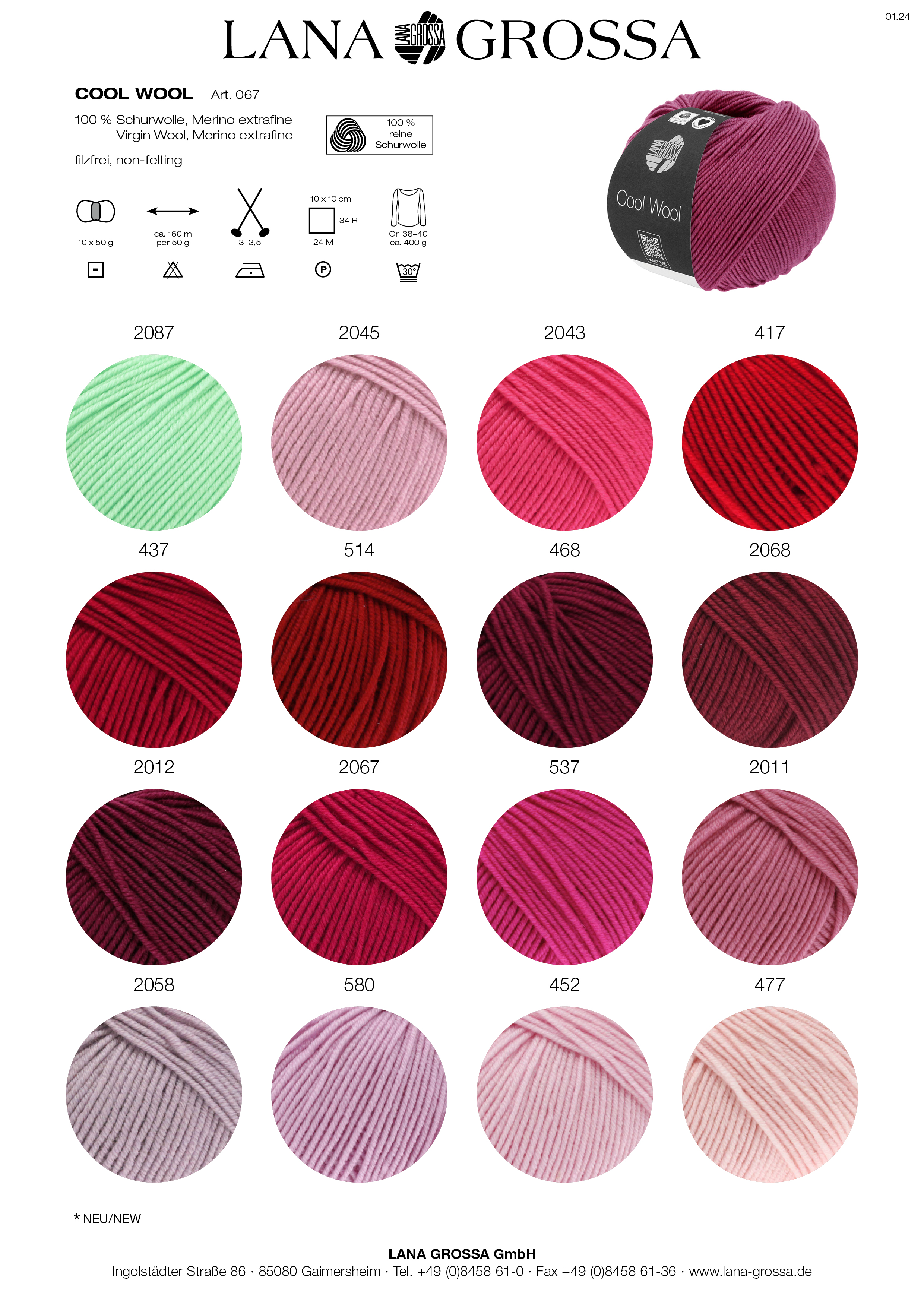 Artikelbild 8 des Artikels “Lana Grossa Cool Wool Uni/Mélange “