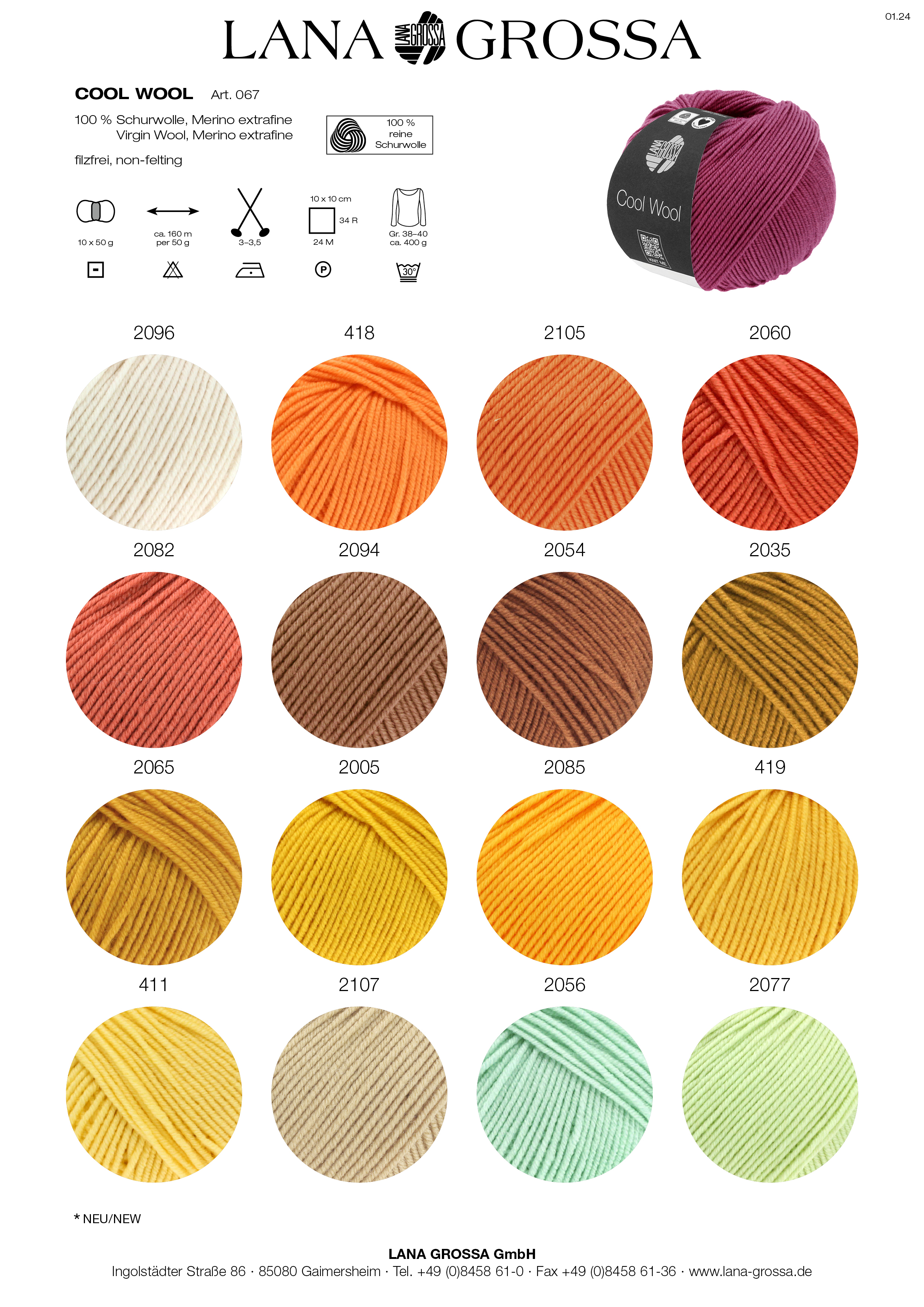 Artikelbild 9 des Artikels “Lana Grossa Cool Wool Uni/Mélange “